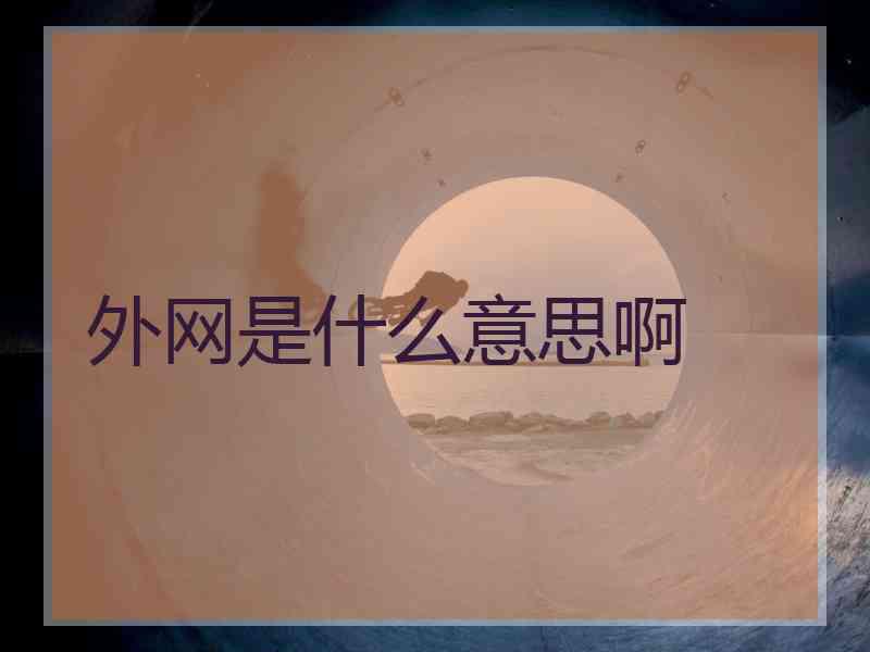 外网是什么意思啊 外网是什么意思啊