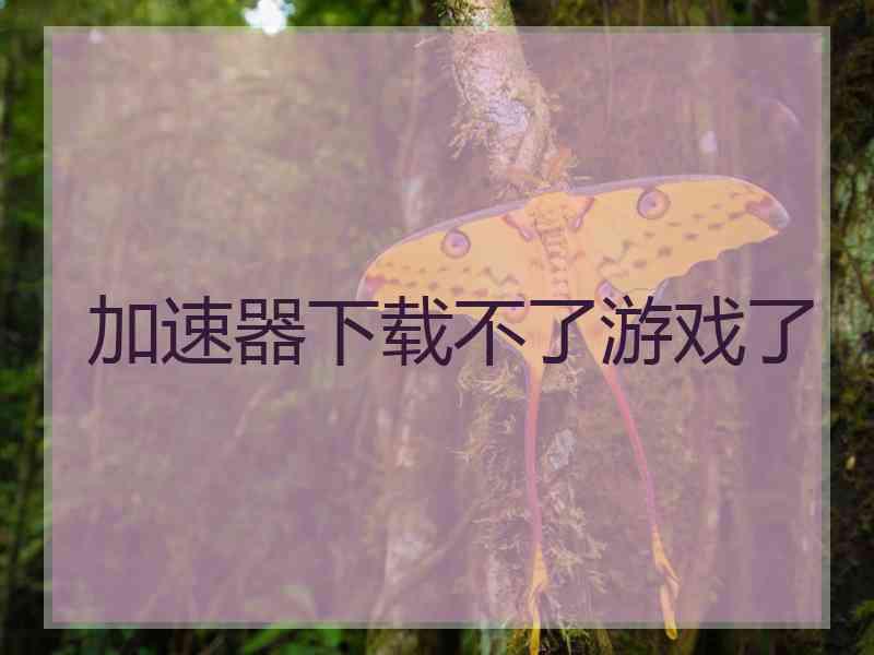 加速器下载不了游戏了 加速器下载不了游戏了