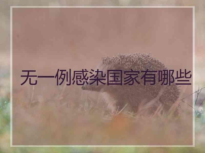 无一例感染国家有哪些