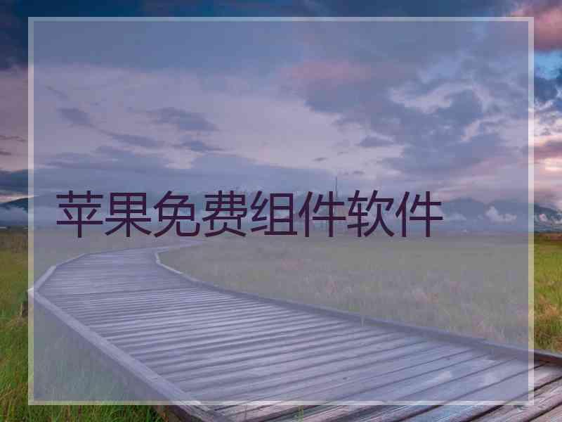 苹果免费组件软件