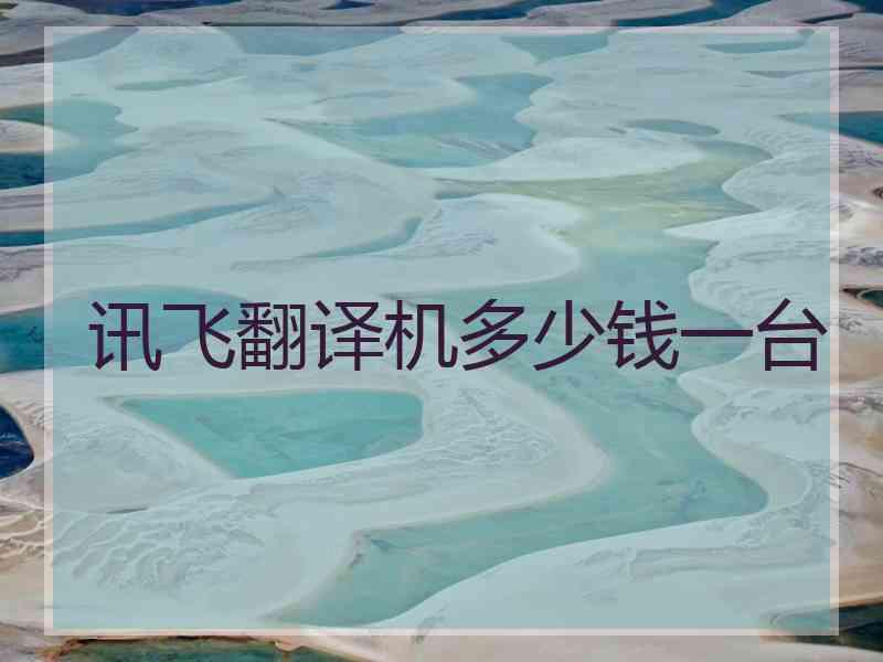 讯飞翻译机多少钱一台