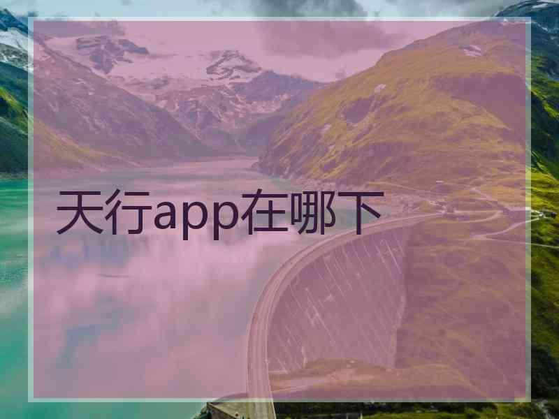 天行app在哪下