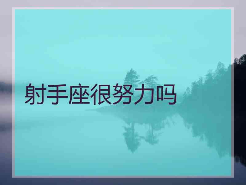 射手座很努力吗