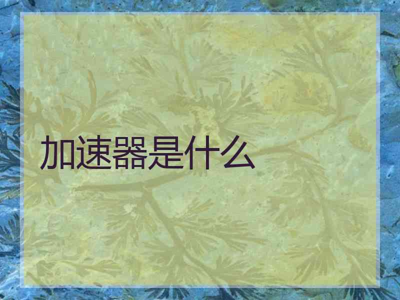 加速器是什么