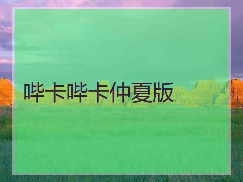 哔卡哔卡仲夏版