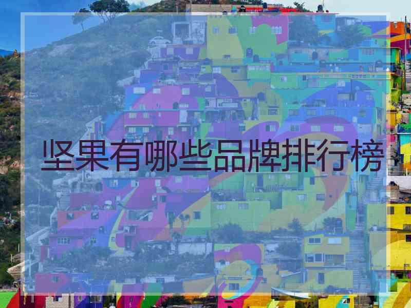 坚果有哪些品牌排行榜