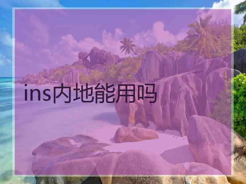 ins内地能用吗
