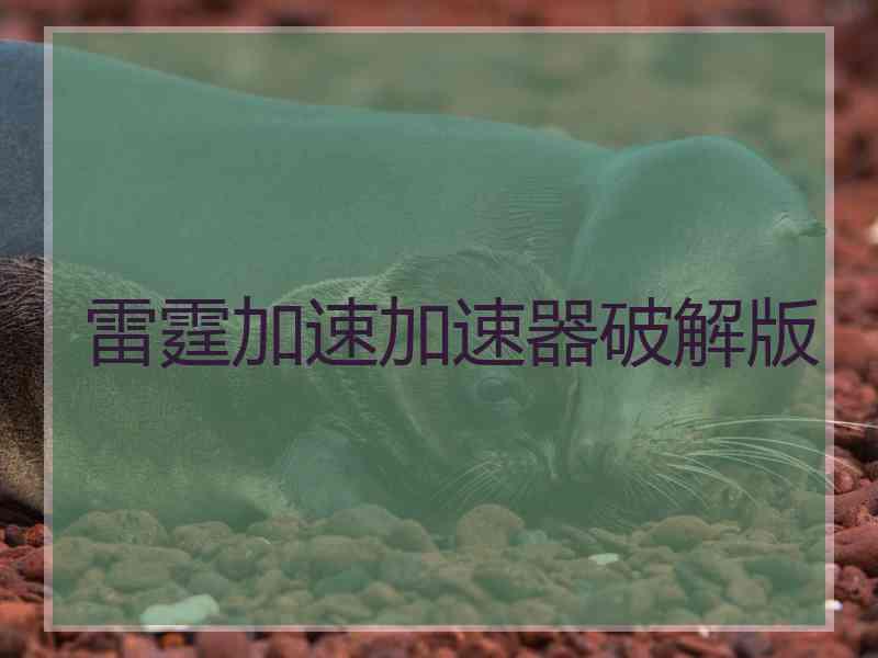 雷霆加速加速器破解版