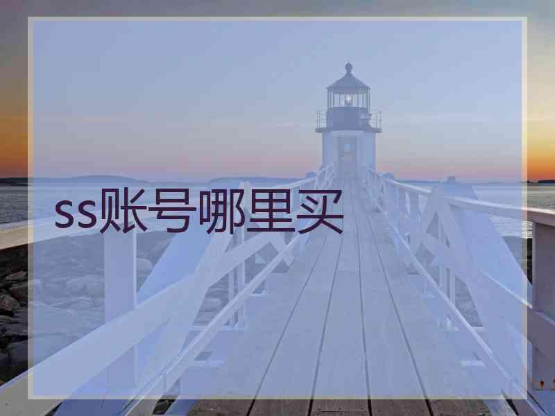 ss账号哪里买